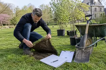 Un entrepreneur soulève un coin de pelouse avant de lancer son projet